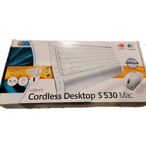 Logitech Cordless Desktop‎ S530 Laser for Mac Keyboard Mouse Receiver Is Wrapped